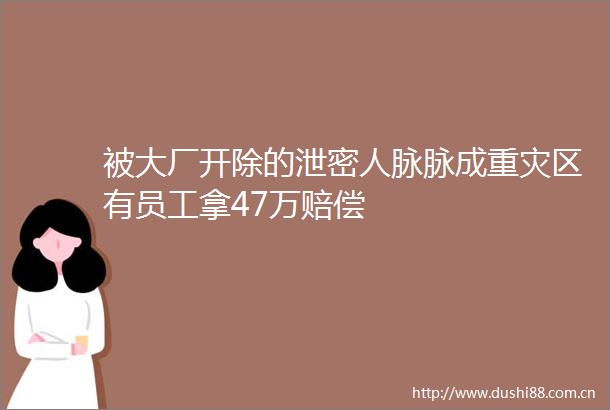 被大厂开除的泄密人脉脉成重灾区有员工拿47万赔偿