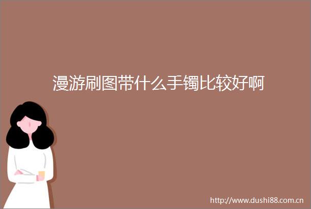 漫游刷图带什么手镯比较好啊