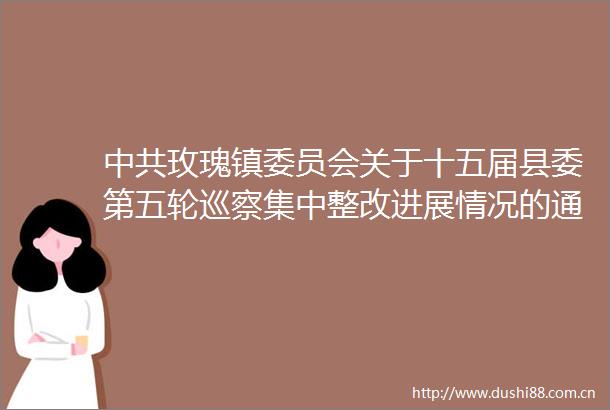 玫瑰镇委员会关于十五届县委第五轮巡察集中整改进展情况的通报