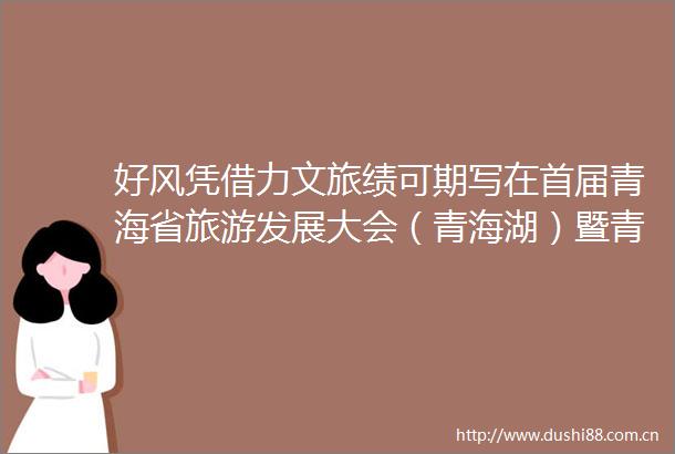 好风凭借力文旅绩可期写在首届青海省旅游发展大会（青海湖）暨青海湖高水平生态保护与高质量旅游发展观摩会开幕之际