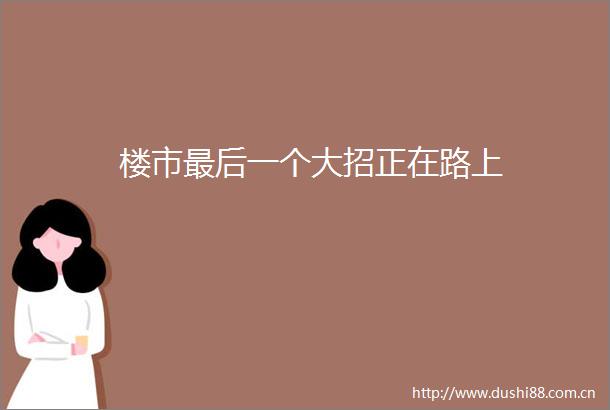 楼市最后一个大招正在路上
