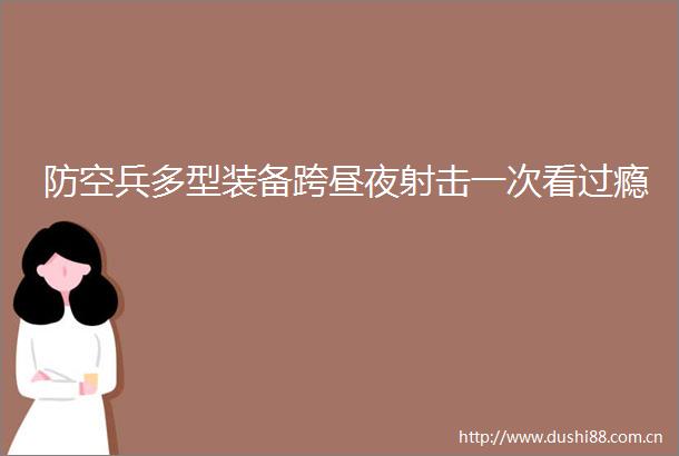 防空兵多型装备跨昼夜射击一次看过瘾