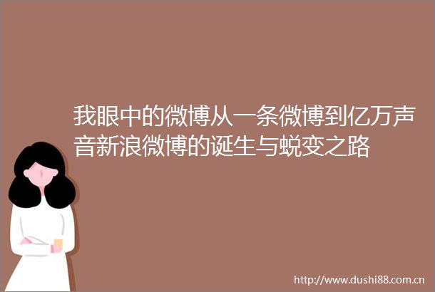 我眼中的微博从一条微博到亿万声音新浪微博的诞生与蜕变之路