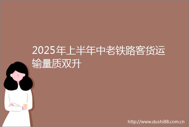 2025年上半年中老铁路客货运输量质双升