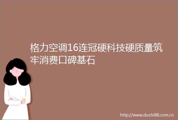 格力空调16连冠硬科技硬质量筑牢消费口碑基石