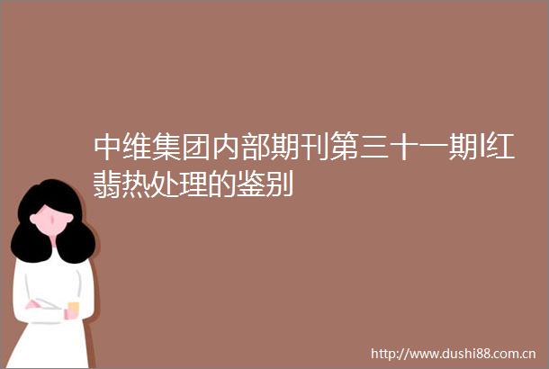 中维集团内部期刊第三十一期l红翡热处理的鉴别