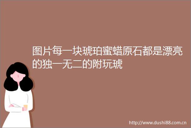 图片每一块琥珀蜜蜡原石都是漂亮的独一无二的附玩琥