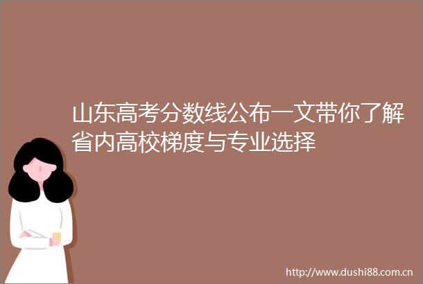 山东高考分数线公布一文带你了解省内高校梯度与专业选择