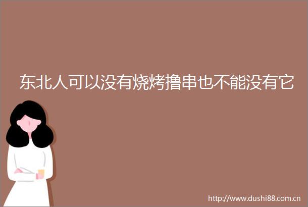 东北人可以没有烧烤撸串也不能没有它