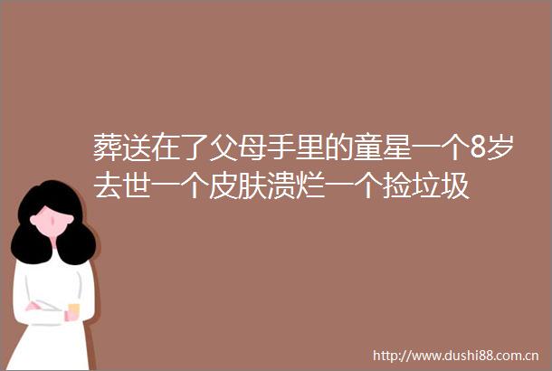 葬送在了父母手里的童星一个8岁去世一个皮肤溃烂一个捡垃圾