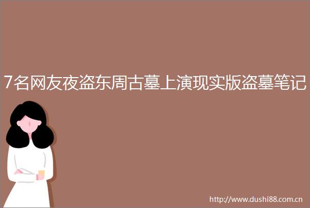 7名网友夜盗东周古墓上演现实版盗墓笔记