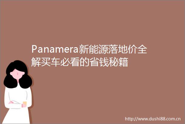 Panamera新能源落地价全解买车必看的省钱秘籍