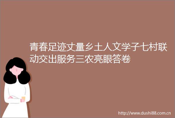 青春足迹丈量乡土人文学子七村联动交出服务三农亮眼答卷