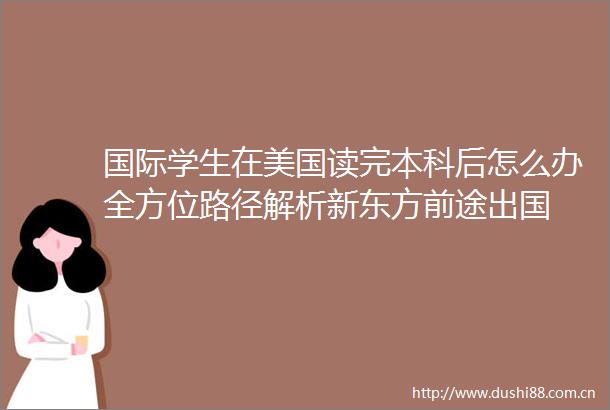 国际学生在美国读完本科后怎么办全方位路径解析新东方前途出国