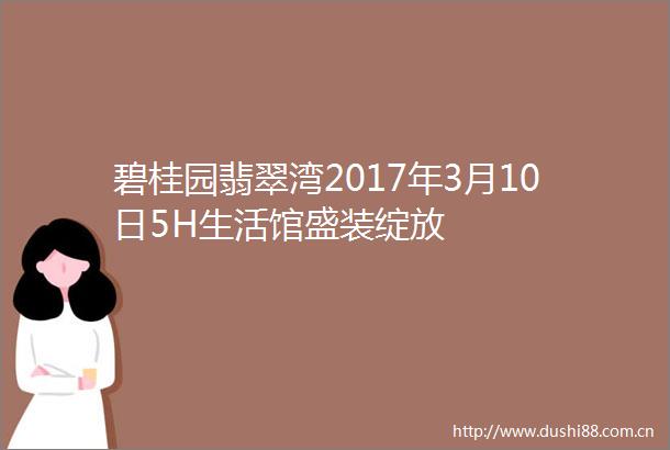 碧桂园翡翠湾2017年3月10日5H生活馆盛装绽放