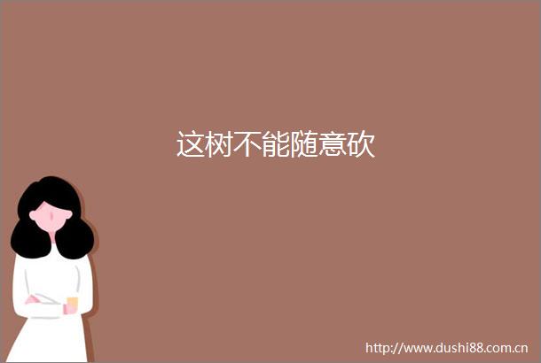 这树不能随意砍