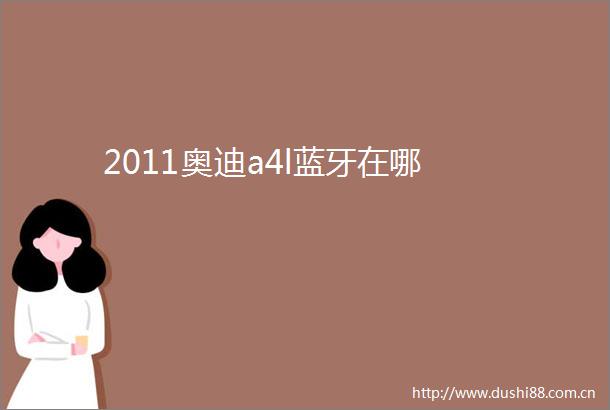 2011奥迪a4l蓝牙在哪