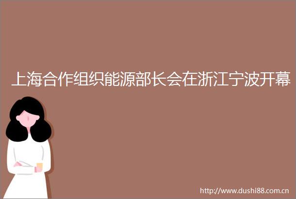 上海合作组织能源部长会在浙江宁波开幕