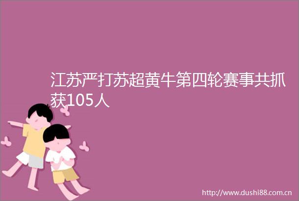江苏严打苏超黄牛第四轮赛事共抓获105人