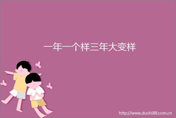 一年一个样三年大变样