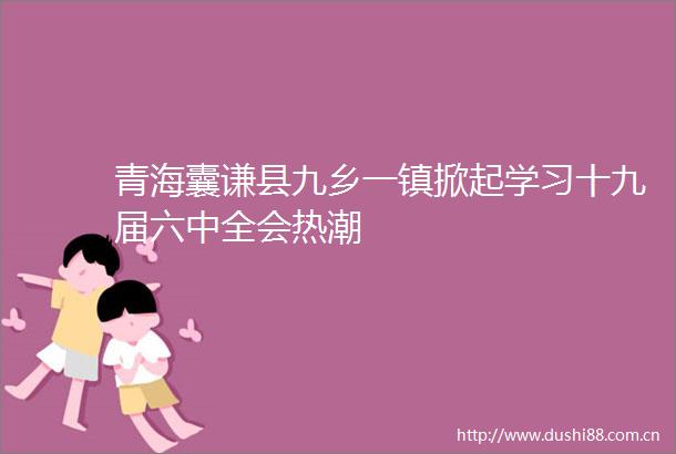青海囊谦县九乡一镇掀起学习十九届六中全会热潮