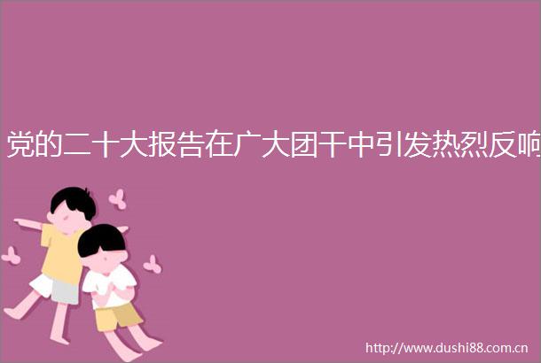 党的二十大报告在广大团干中引发热烈反响