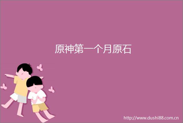 原神第一个月原石