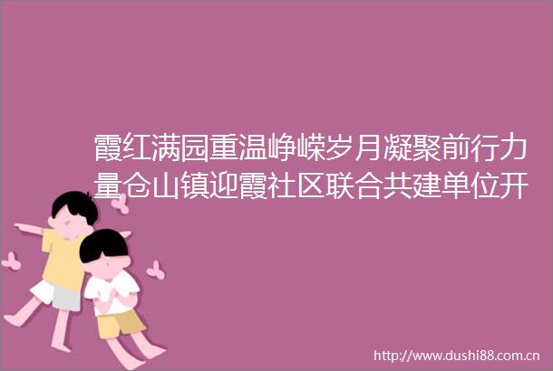 霞红满园重温峥嵘岁月凝聚前行力量仓山镇迎霞社区联合共建单位开展七一主题活动