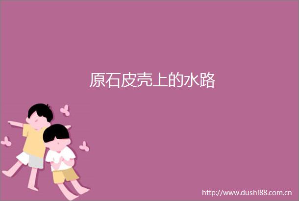 原石皮壳上的水路
