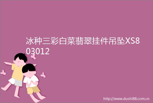 冰种三彩白菜翡翠挂件吊坠XS803012