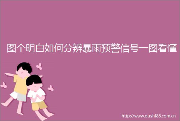 图个明白如何分辨暴雨预警信号一图看懂