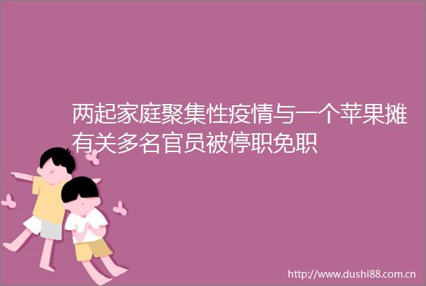 两起家庭聚集性疫情与一个苹果摊有关多名官员被停职免职