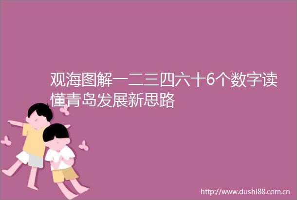 观海图解一二三四六十6个数字读懂青岛发展新思路