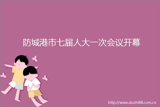 防城港市七届人大一次会议开幕
