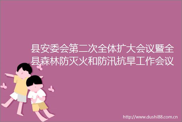 县安委会第二次全体扩大会议暨全县森林防灭火和防汛抗旱工作会议召开