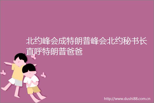 北约峰会成特朗普峰会北约秘书长直呼特朗普爸爸