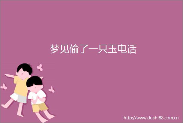 梦见偷了一只玉电话