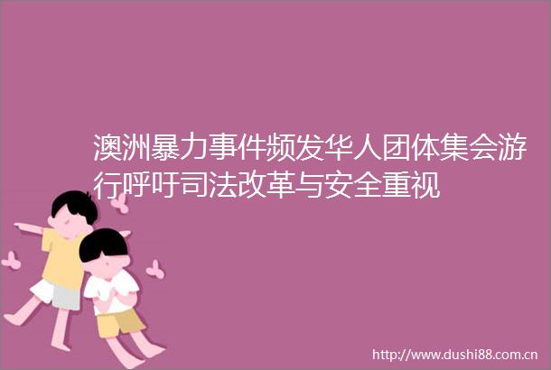 澳洲频发华人团体集会游行呼吁司法改革与安全重视