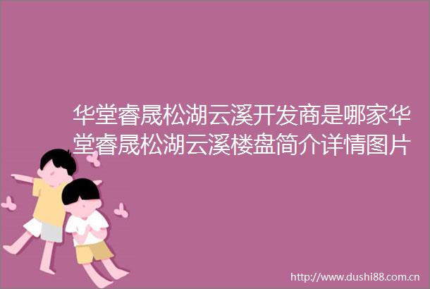 华堂睿晟松湖云溪开发商是哪家华堂睿晟松湖云溪楼盘简介详情图片