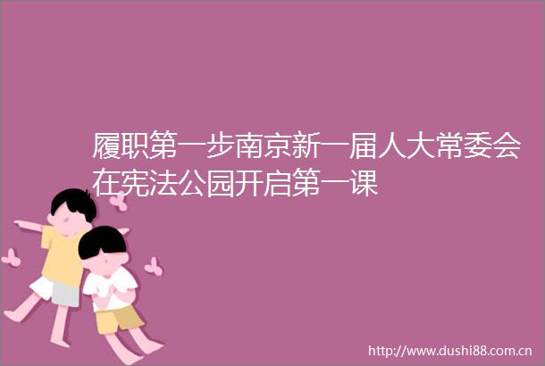 履职第一步南京新一届人大常委会在公园开启第一课