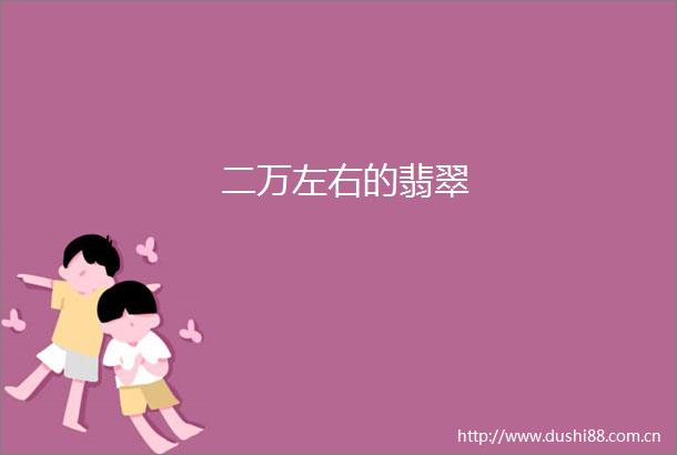 二万左右的翡翠