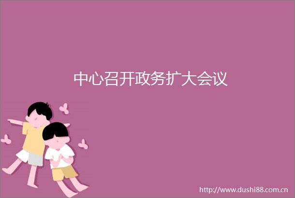 中心召开政务扩大会议