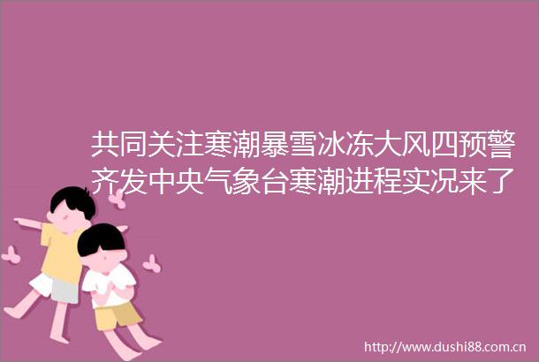 共同关注寒潮暴雪冰冻大风四预警齐发中央气象台寒潮进程实况来了南方地区出现强降温