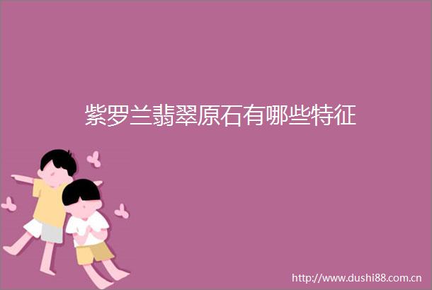 紫罗兰翡翠原石有哪些特征