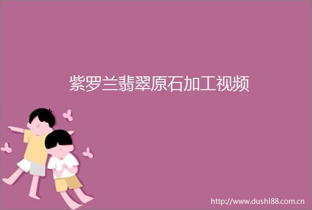 紫罗兰翡翠原石加工视频