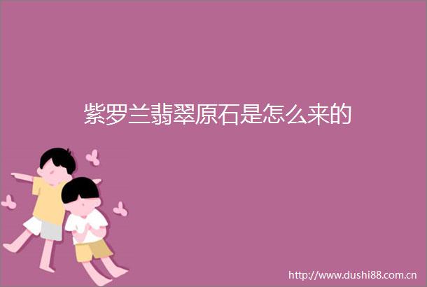 紫罗兰翡翠原石是怎么来的