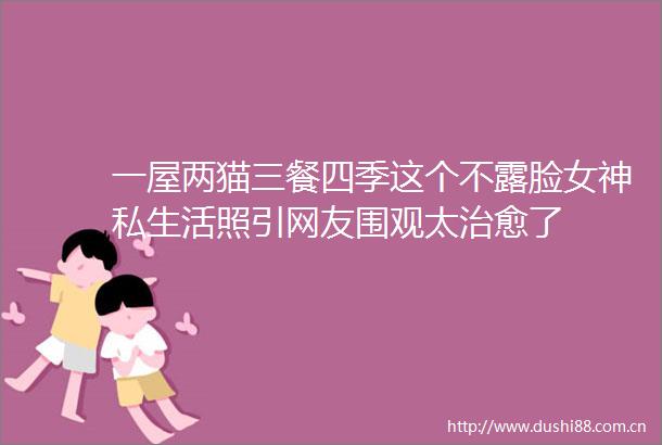 一屋两猫三餐四季这个不露脸女神私生活照引网友围观太治愈了
