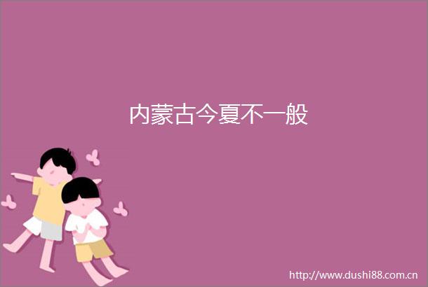 内蒙古今夏不一般