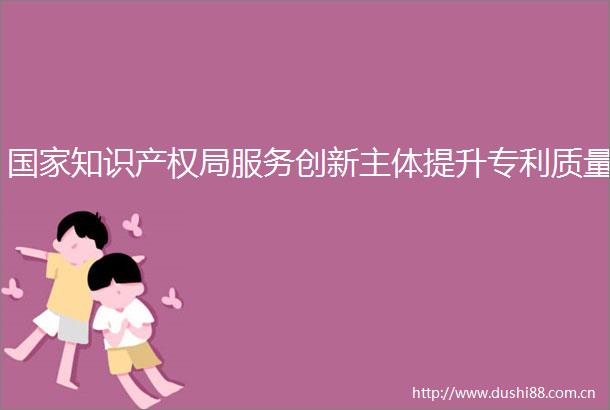 知识产权局服务创新主体提升专利质量