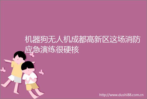 机器狗无人机成都高新区这场消防应急演练很硬核